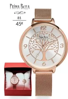 Coffret Montre PRIMA BELLA Femme Rosée + Bracelet offre à 45€ sur Auchan Hypermarché