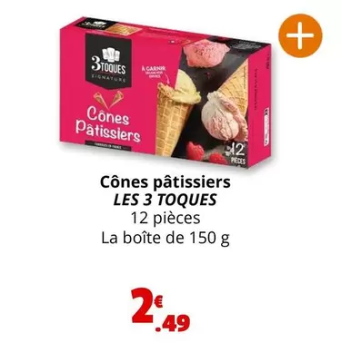 Les 3 Toques - Cônes Pâtissiers offre à 2,49€ sur Coccinelle Express