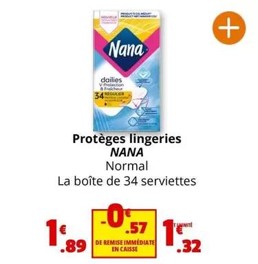 Nana - Protèges Lingeries offre à 1,32€ sur Coccinelle Supermarché