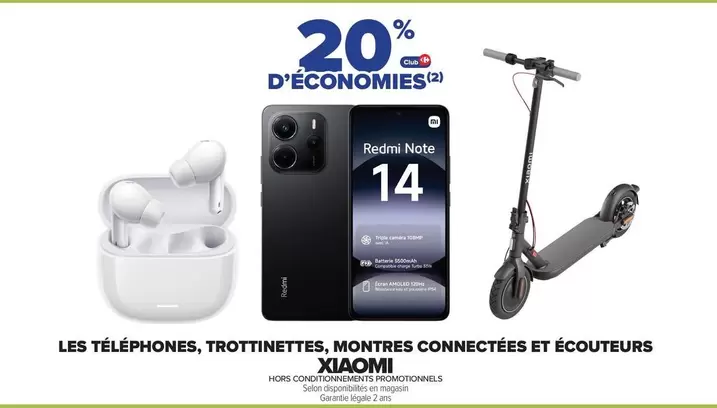 Xiaomi - Les Téléphones, Trottinettes, Montres Connectées Et Écouteurs offre sur Carrefour Contact