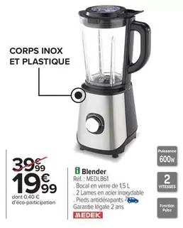 Medek - Blender offre à 19,99€ sur Carrefour Contact