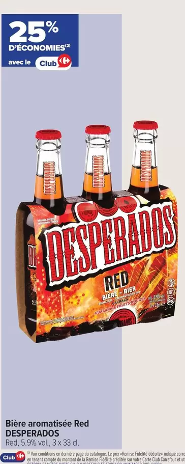 Desperados - Bière aromatisée Red offre sur Carrefour Contact