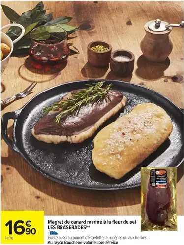 Canard - Magret De  Mariné À La Fleur De Sel offre à 16,9€ sur Carrefour Contact