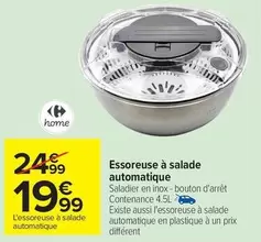Carrefour - Essoreuse À Salade Automatique offre à 19,99€ sur Carrefour Contact