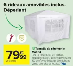 Dim - Tonnelle De Cérémonie Madrid offre à 79,99€ sur Carrefour Contact