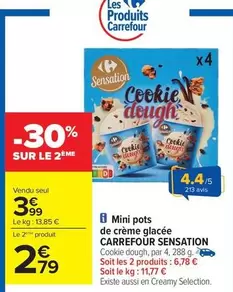 Carrefour - Mini Pots De Crème Glacée offre à 3,99€ sur Carrefour Contact