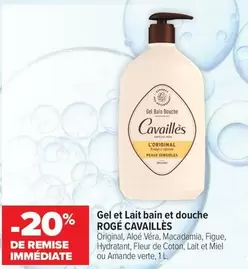 Cavaillès - Gel Et Lait Bain Et Douche offre sur Carrefour City