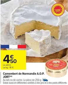 Jort - Camembert De Normandie A.o.p. offre à 4,5€ sur Carrefour City
