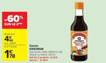Kikkoman - Sauces offre à 4,46€ sur Carrefour City