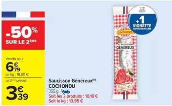 Cochonou - Saucisson Généreux offre à 6,79€ sur Carrefour City