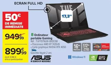 Ordinateur Portable Gaming offre à 899,99€ sur Carrefour City