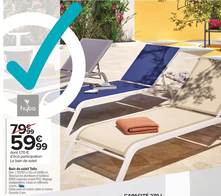 Hyba - Bain De Seat! Télé offre à 59,99€ sur Carrefour Market