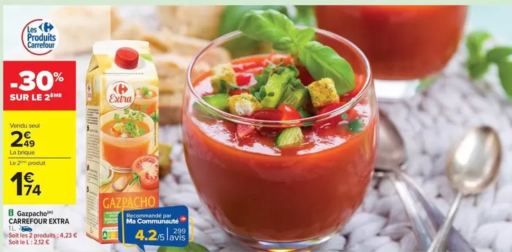 Carrefour - Gambon Cuitture D'Etra offre à 2,49€ sur Carrefour Market