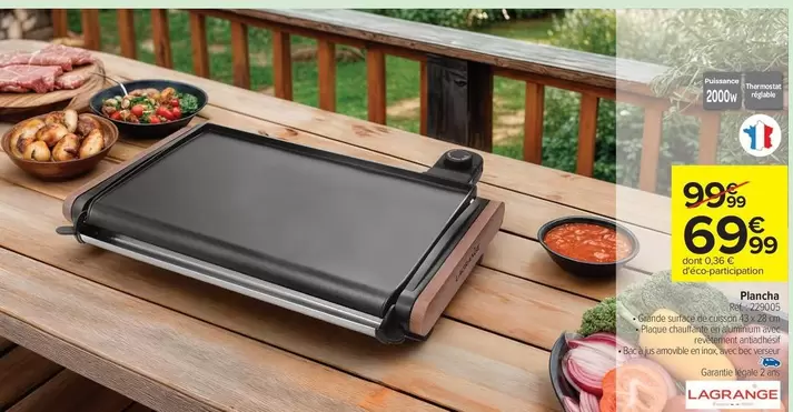 Lagrange - Plancha offre à 69,99€ sur Carrefour Market
