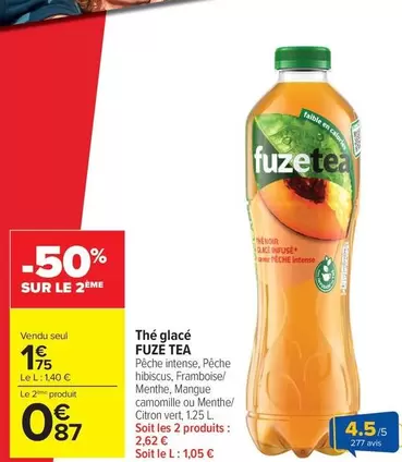 Thé Glacé offre à 1,75€ sur Carrefour Drive