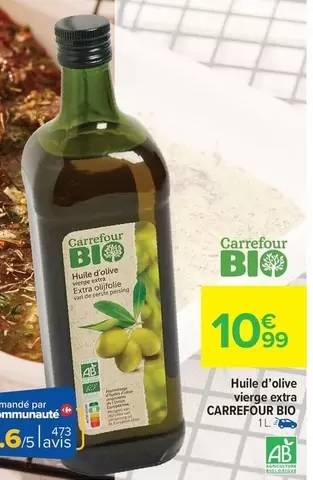 Carrefour - Huile D'olive Vierge Extra offre à 10,99€ sur Carrefour Drive