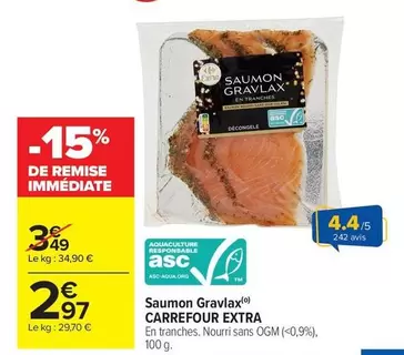 Carrefour - Saumon Gravlax offre à 2,97€ sur Carrefour Drive