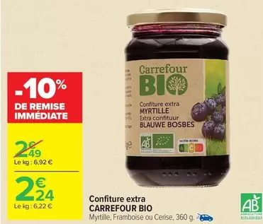 Carrefour - Confiture Extra Bio offre à 2,24€ sur Carrefour Drive