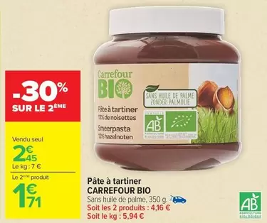 Carrefour - Pâte À Tartiner offre à 2,45€ sur Carrefour Drive