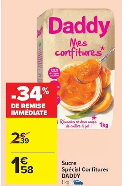 Daddy - Sucre Spécial Confitures offre à 1,58€ sur Carrefour Drive