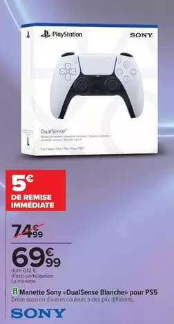 Sony - Manette offre à 69,99€ sur Carrefour Drive