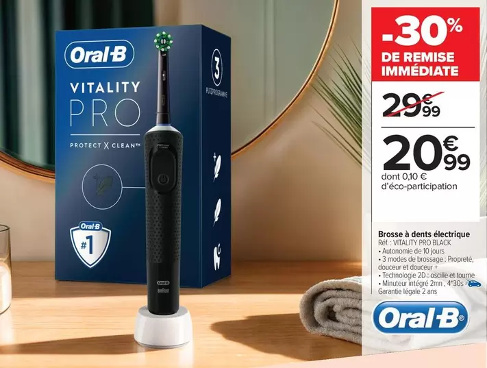Oral-B - Brosses À Dents Électrique offre à 20,99€ sur Carrefour Drive
