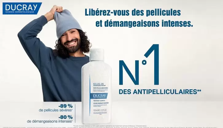 Ducray - Libèrez-vous Des Pellicules Et Démangeaisons Intesses offre sur Carrefour Drive