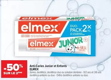 Elmex - Anti-caries Junior Et Enfants offre sur Carrefour Drive