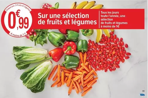 U - Sur ne Sélection De Fruits Et Légumes offre à 0,99€ sur Carrefour Drive