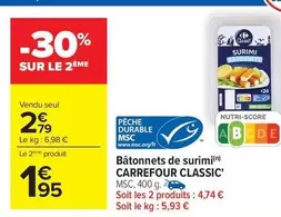 Carrefour - Bâtonnets De Surimi offre à 2,79€ sur Carrefour Drive