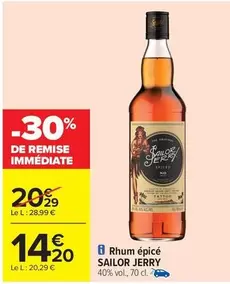 Sailor Jerry - Rhum Epicé offre à 14,2€ sur Carrefour Drive