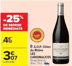 Côtes du Rhône - A.o.p. Côtes Du Rhône offre à 3,07€ sur Carrefour Drive
