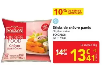 Soignon - Sticks De Chèvre Panés offre à 13,41€ sur Metro