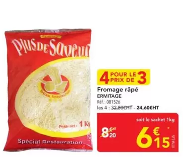 Ermitage - Fromage Râpé offre à 6,15€ sur Metro