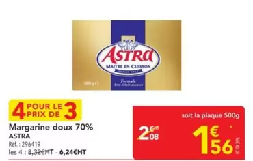 Astra - Margarine Doux 70% offre à 2,08€ sur Metro