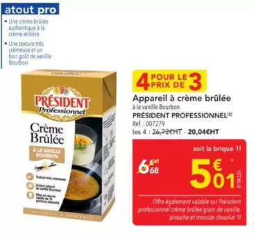 Président - Appareil À Crème Brûlée offre à 6,68€ sur Metro
