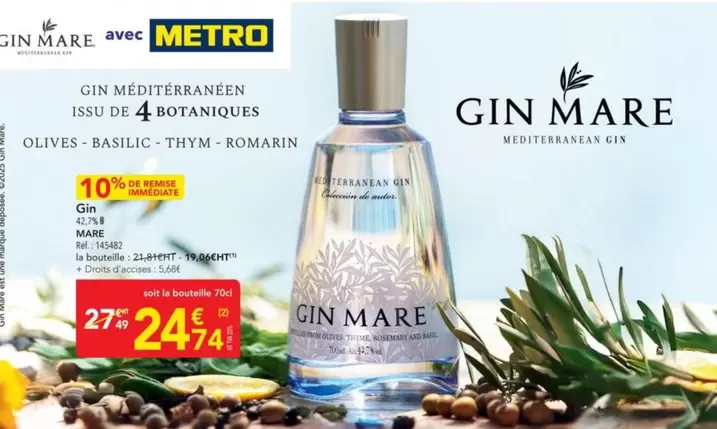 Metro - Gin offre sur Metro