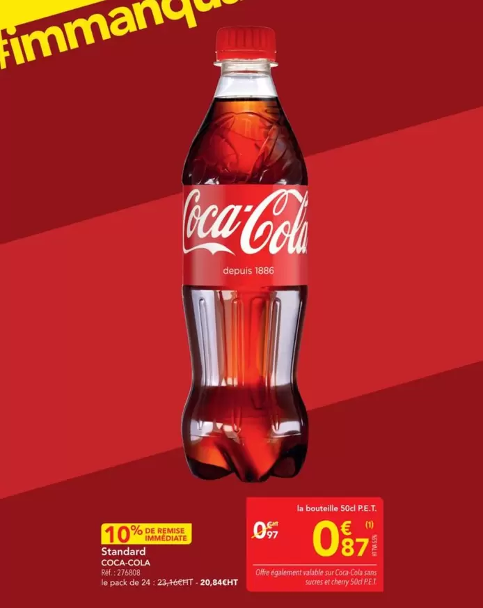 Coca cola - Sionauri offre à 0,87€ sur Metro