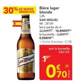 Bière Lager Blonde offre à 0,7€ sur Metro