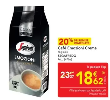 Segafredo - Café Emozioni Crema offre à 18,62€ sur Metro