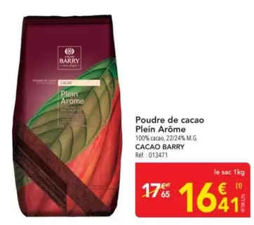 Cacao Barry - Poudre De Cacao Plein Arôme offre à 16,41€ sur Metro