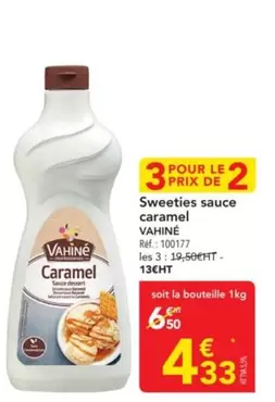 Vahiné - Sweeties Sauce Caramel offre à 4,33€ sur Metro