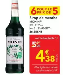 Sirop De Menthe offre à 4,38€ sur Metro