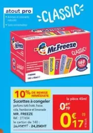 Mr. freeze - Sucettes À Congeler offre à 0,17€ sur Metro