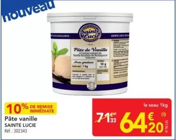 Sainte Lucie - Pâte Vanille offre à 64,2€ sur Metro
