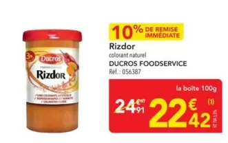Ducros - Rizdor offre à 22,42€ sur Metro