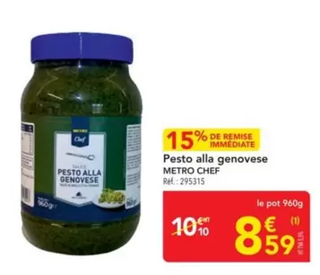Chef - Pesto Alla Genovese offre à 8,59€ sur Metro
