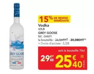 Vodka offre à 25,4€ sur Metro