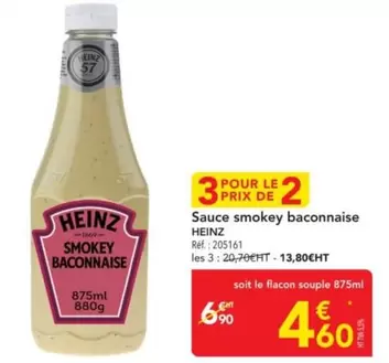 Heinz - Sauce Smokey Baconnaise offre à 4,6€ sur Metro
