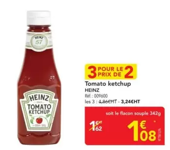 Heinz - Tomato Ketchup offre à 1,08€ sur Metro